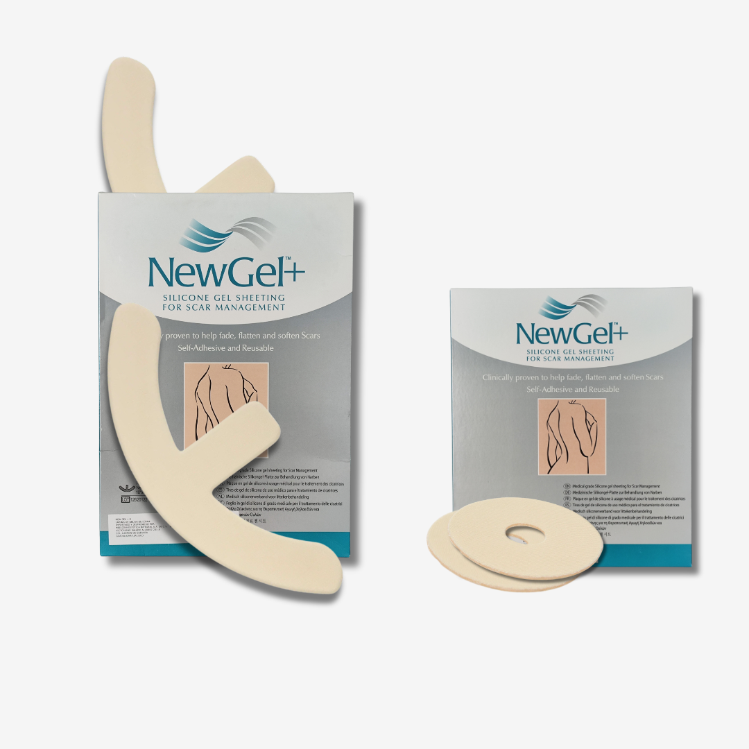 Kit para Cicatrices de Busto por Mamoplastía Newgel | Beige y Transparente | 2 piezas de Ancla y 2 piezas de Areola